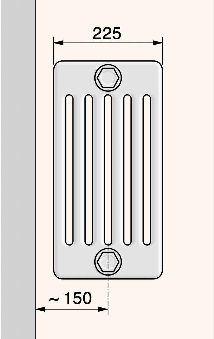 Радиаторы Arbonia 6-трубчатые (225 мм)